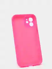 Фуксия силиконовый чехол iPhone 12, Silicone Case, с закрытым низом и защитой камеры