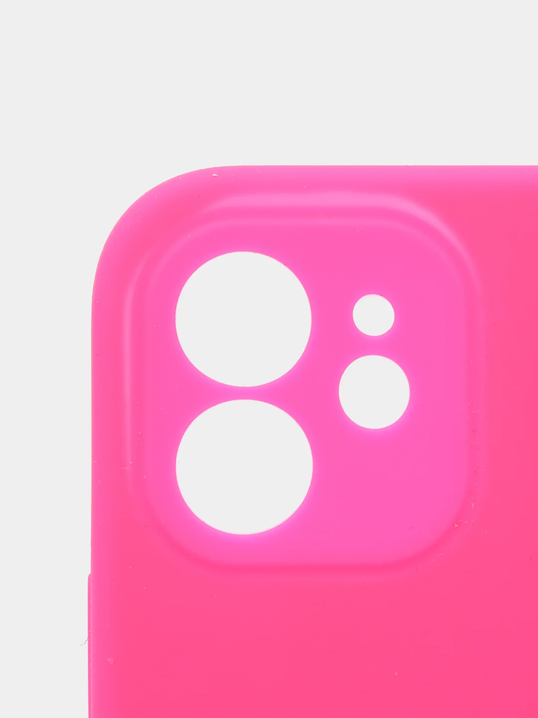 Фуксия силиконовый чехол iPhone 12, Silicone Case, с закрытым низом и защитой камеры