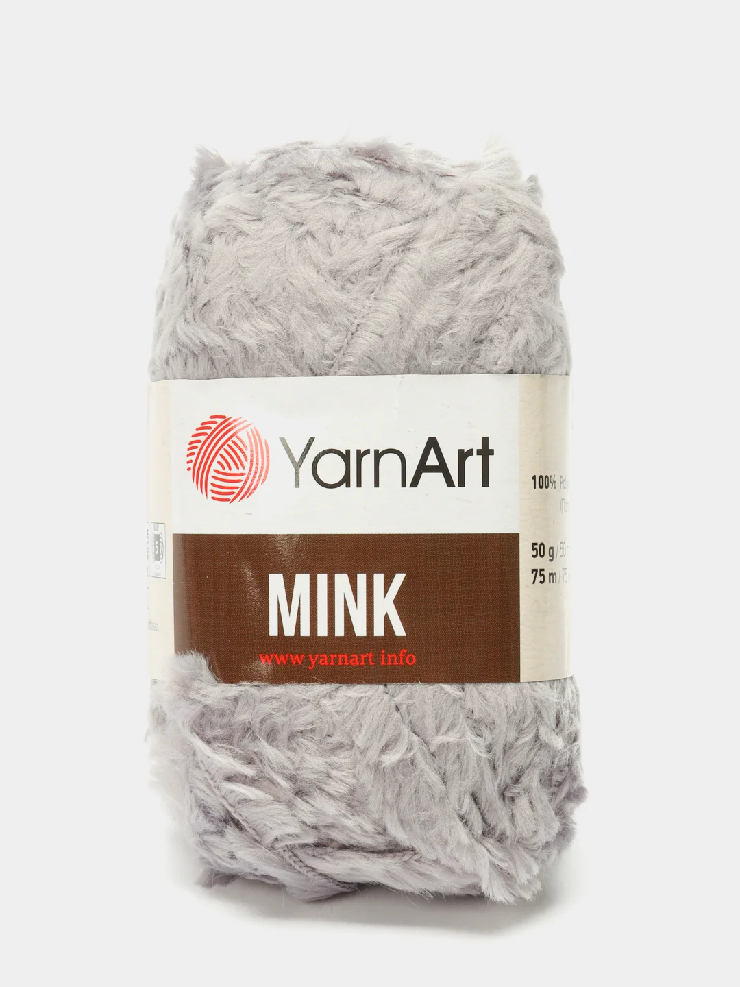 Серый пряжа YarnArt Mink, полиамид, 50 г, 75 м