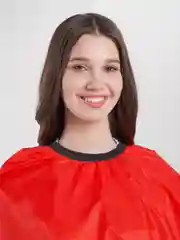 Желтый пеньюар парикмахерский