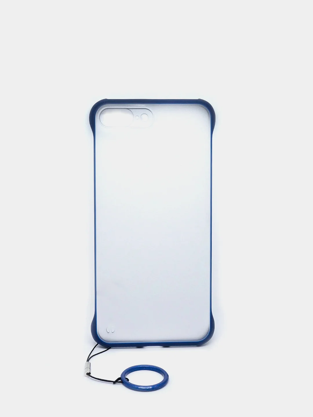 Синий чехол для Apple iPhone 6 Plus / 6s Plus, прозрачный, с держателем