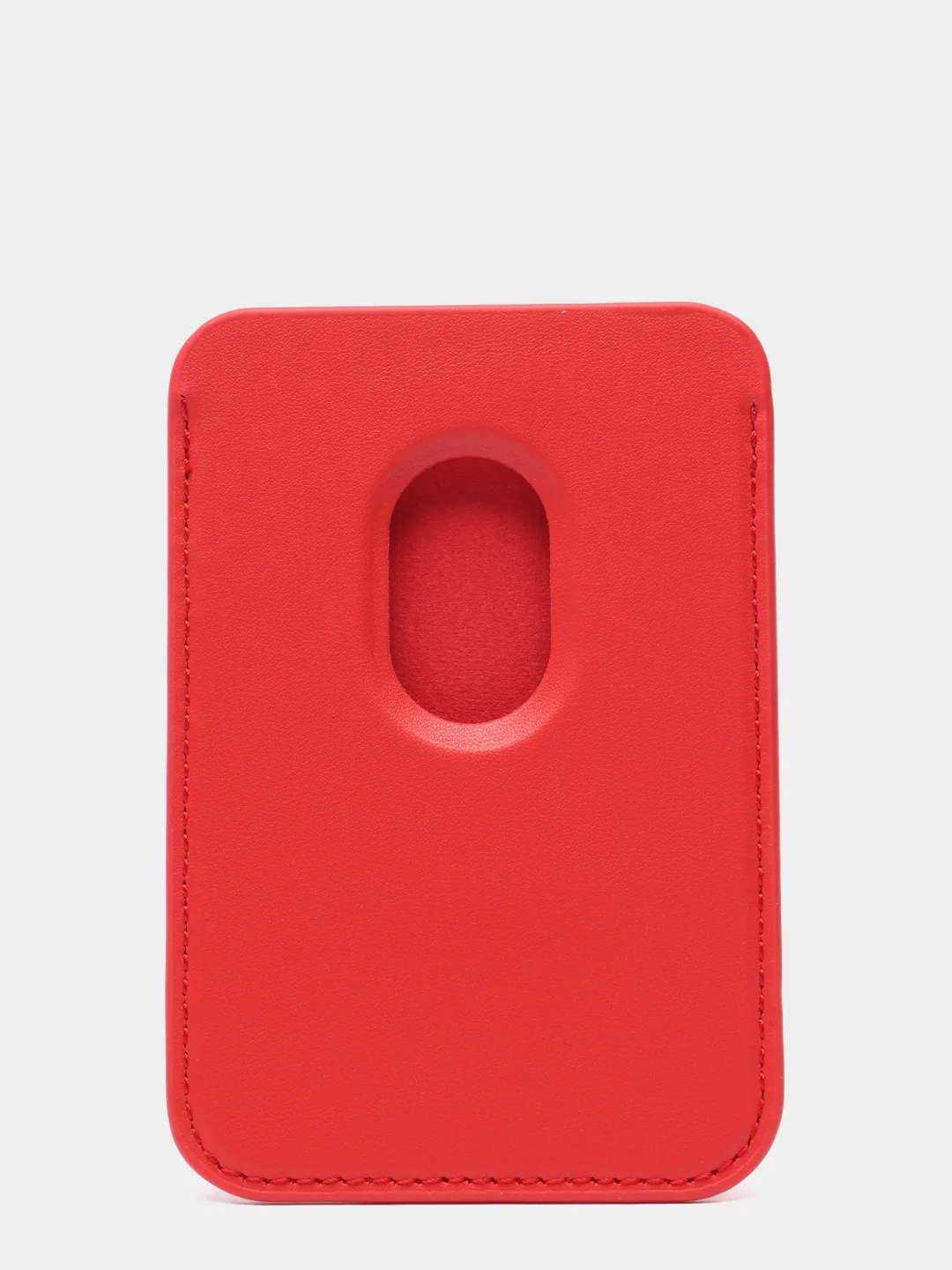 Красный картхолдер на iPhone, с поддержкой MagSafe Leather Wallet