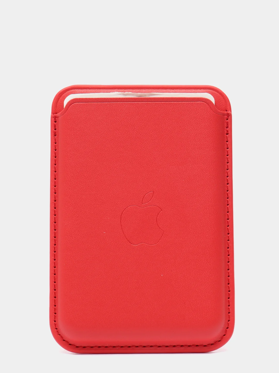 Красный картхолдер на iPhone, с поддержкой MagSafe Leather Wallet