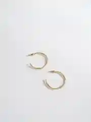 Золотой матовые женские серьги - кольца
