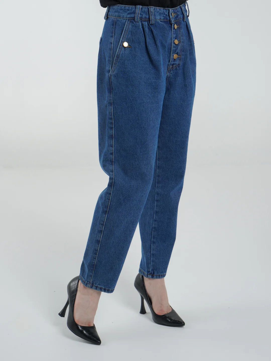 Джинсы женские МОМ с высокой посадкой Denim, джинсы бананы, палаццо