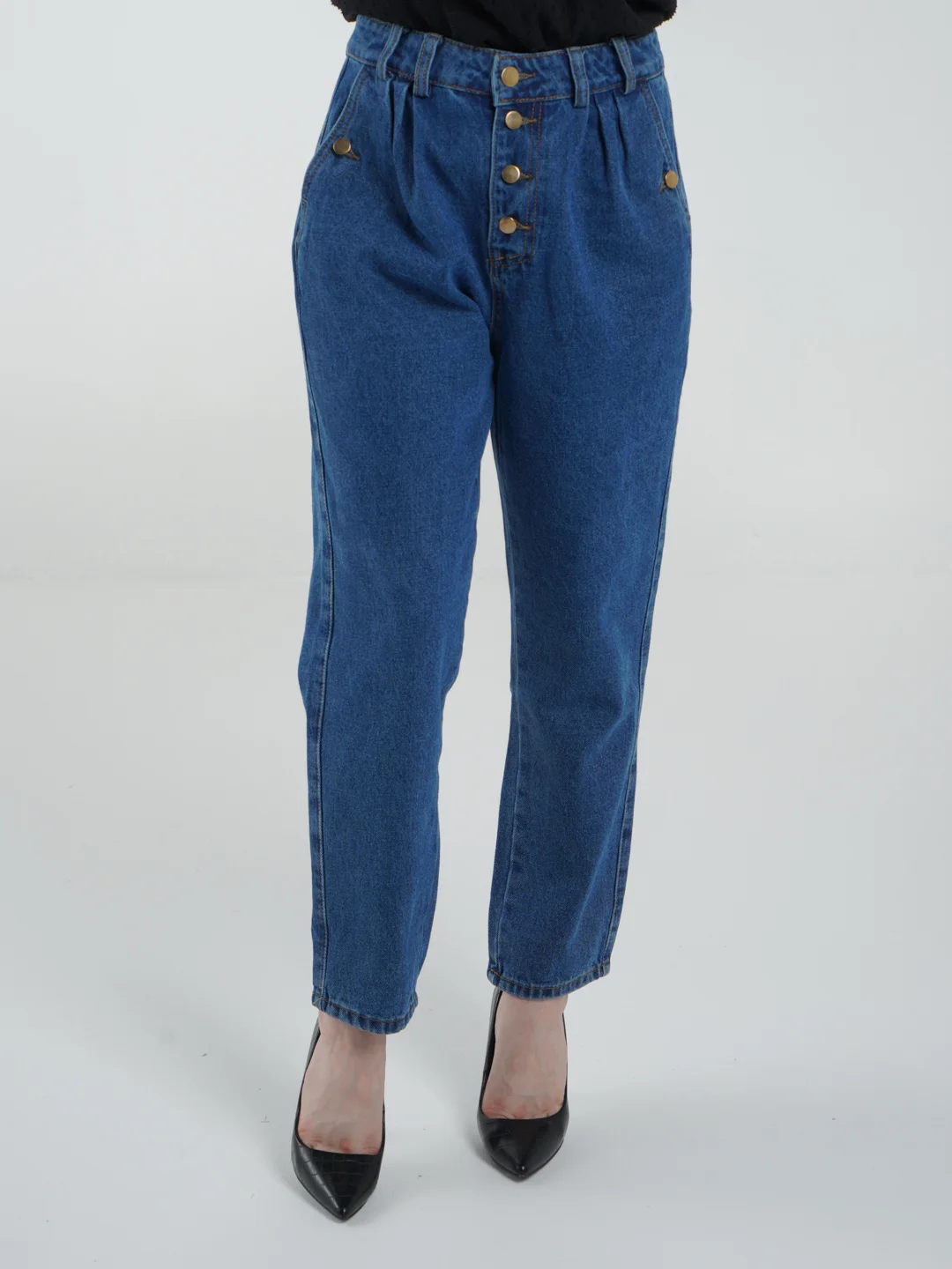 Джинсы женские МОМ с высокой посадкой Denim, джинсы бананы, палаццо