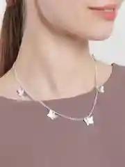 Серебряный цепочка с подвеской бабочки и звёзды, цепочка с бабочками, 3 вида, подарок на 8 марта