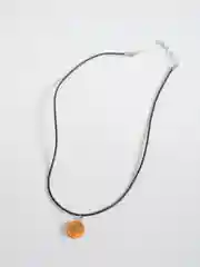 Бирюзовый кулон ручной работы с настоящими цветами