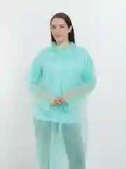 Лайм плащ-дождевик с застежкой женский