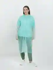 Лайм плащ-дождевик с застежкой женский