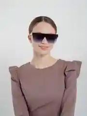 Белый солнцезащитные очки, авиаторы, UV 100%