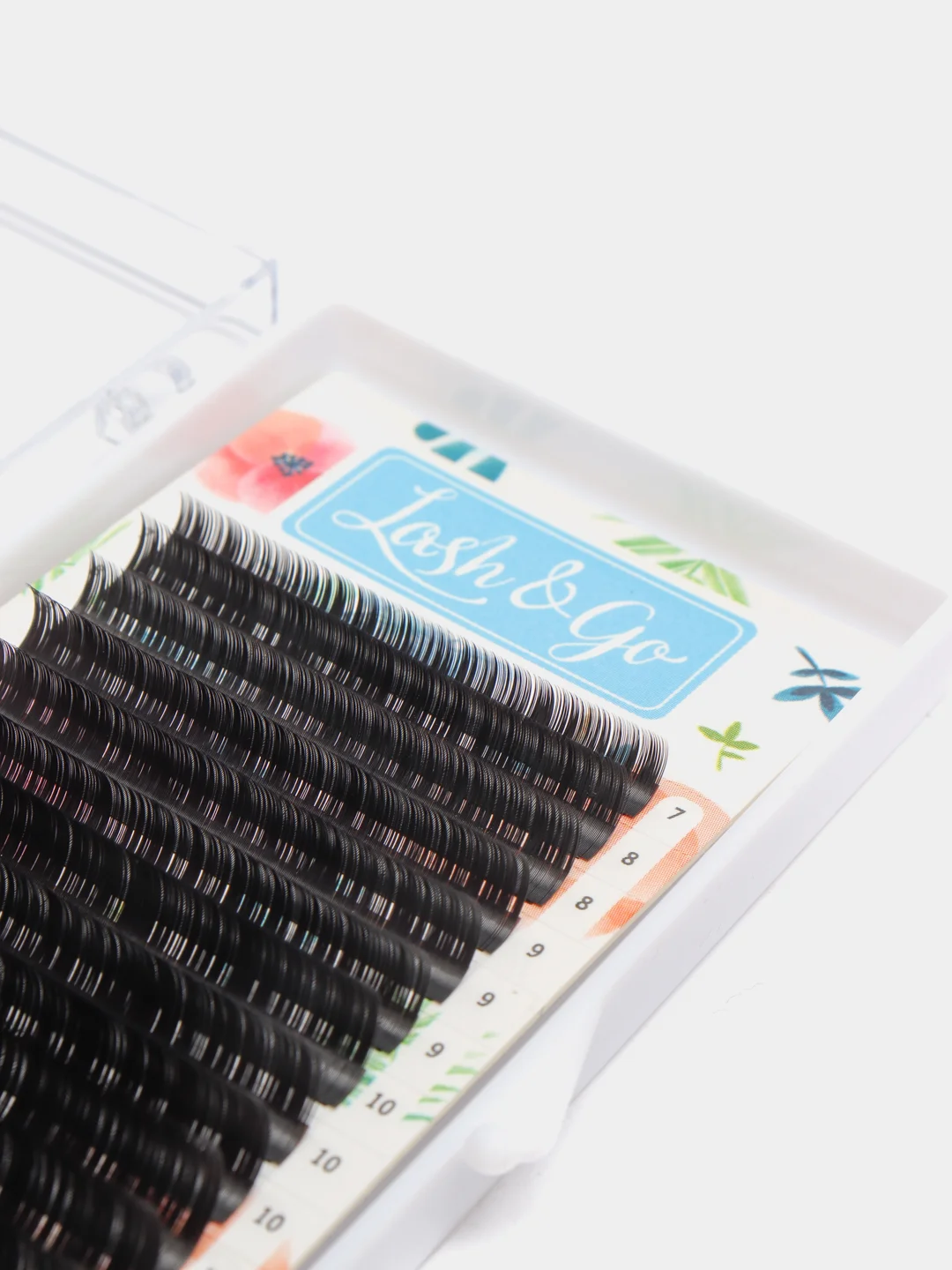 Ресницы черные для наращивания Lash&Go Mix (16 линий) миксы длин 7-14 мм