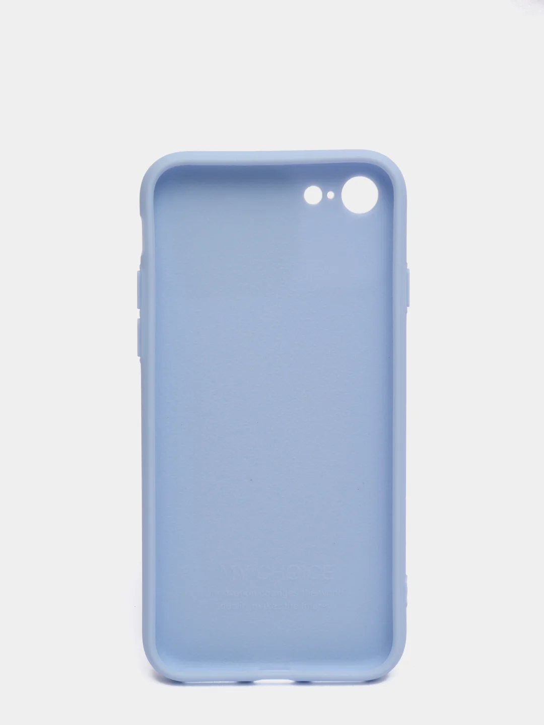 Небесно-голубой чехол iPhone 7 / 8 / SE 2020 силиконовый с закрывающейся камерой