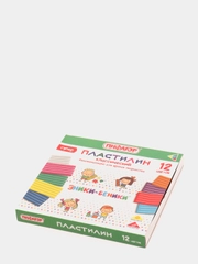Пластилин классический ПИФАГОР "Классический", 12 цветов, 240 г, со стеком