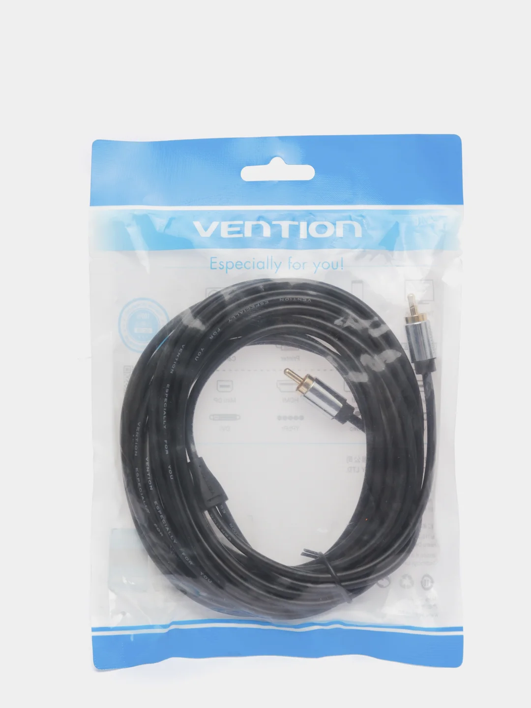 Кабель 3.5 M - 2RCA M "Vention" BCFBJ, 5 м
