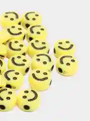 Желтый бусины круглые смайлики, фигурки для рукоделия и украшений