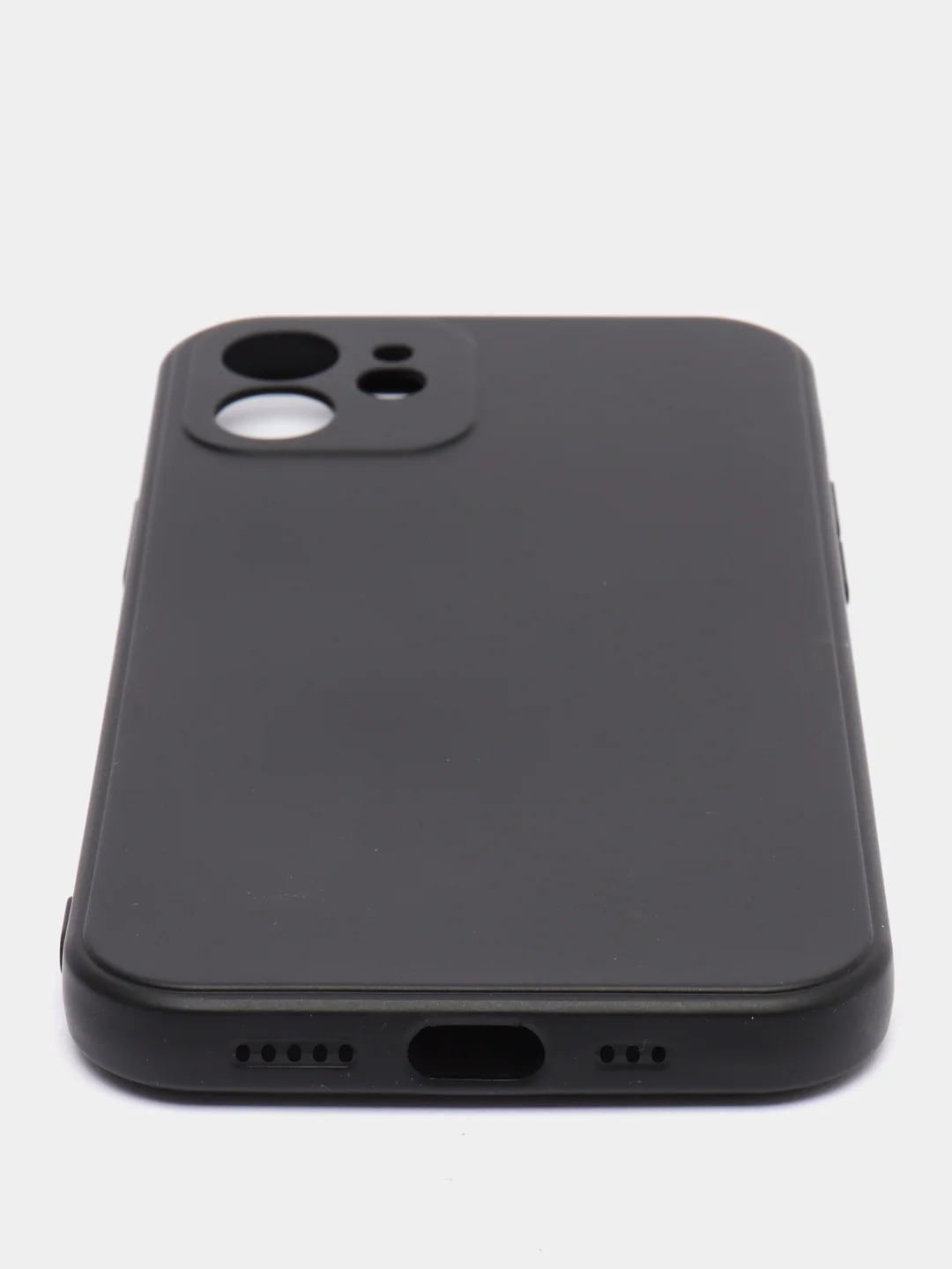 Черный чехол силиконовый iPhone 12
