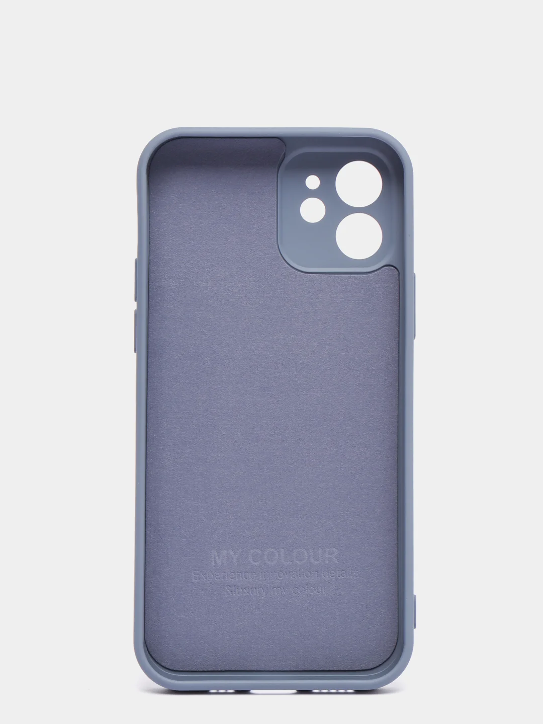 Синий меланж чехол силиконовый iPhone 12
