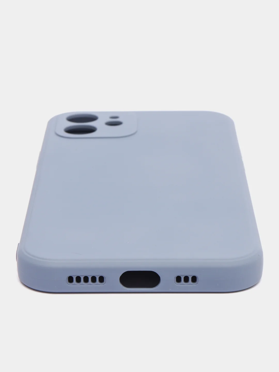 Синий меланж чехол силиконовый iPhone 12