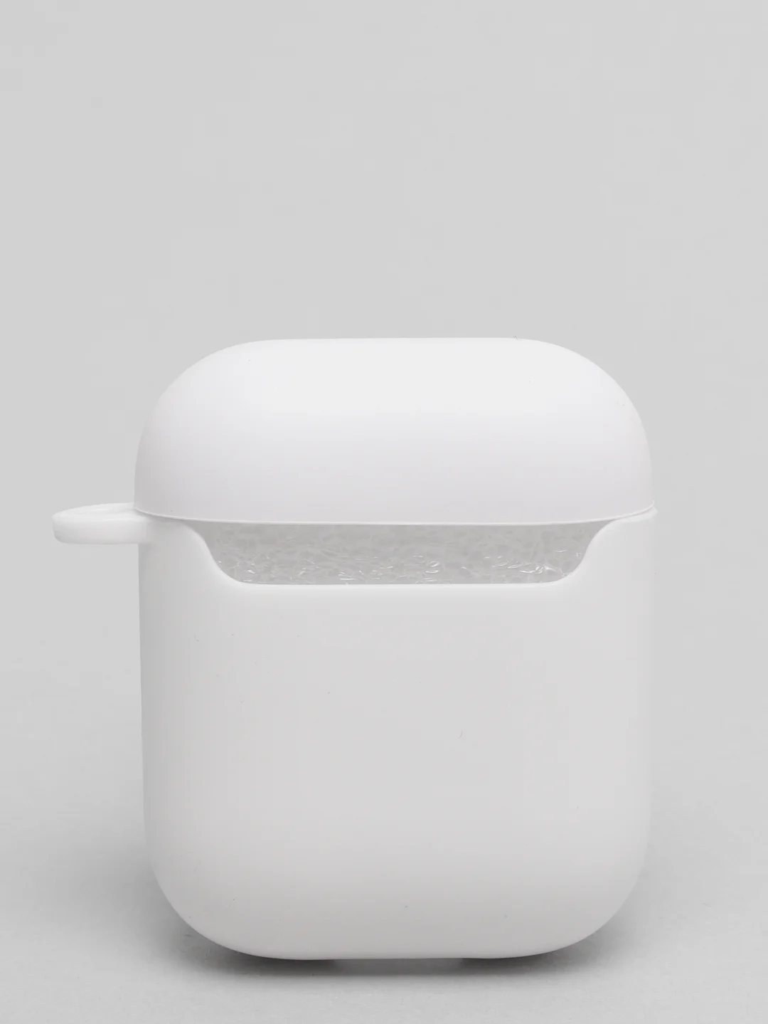 Белый силиконовый чехол для наушников Apple Airpods 1, 2. с принтом Nike, Nasa (Найк, Наса))