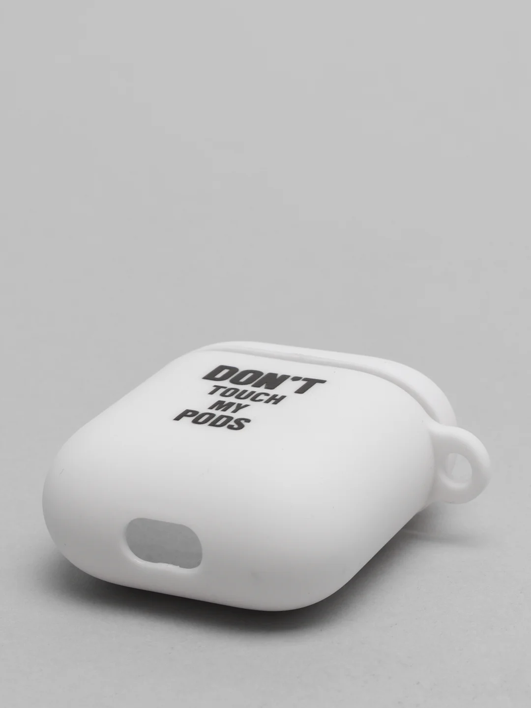 Белый силиконовый чехол для наушников Apple Airpods 1, 2. с принтом Nike, Nasa (Найк, Наса))