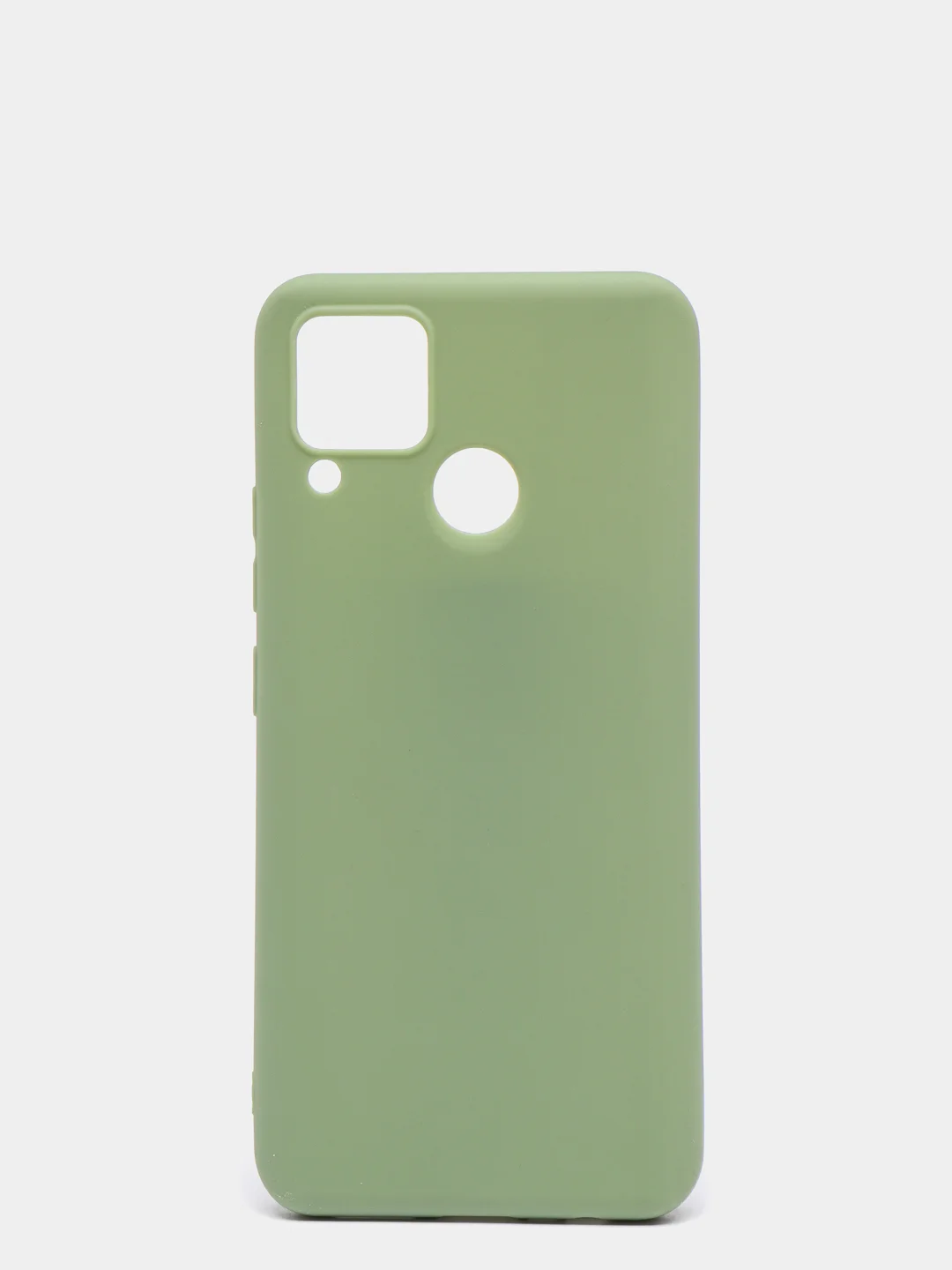 Оливковый чехол для Realme C15, силиконовый, матовый