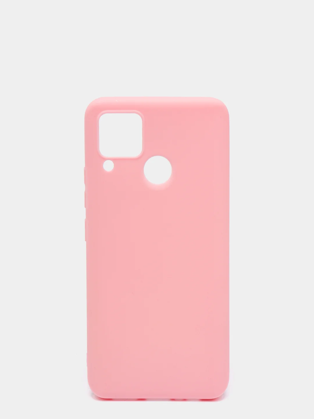 Розовый чехол для Realme C15, силиконовый, матовый