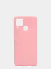 Розовый чехол для Realme C15, силиконовый, матовый