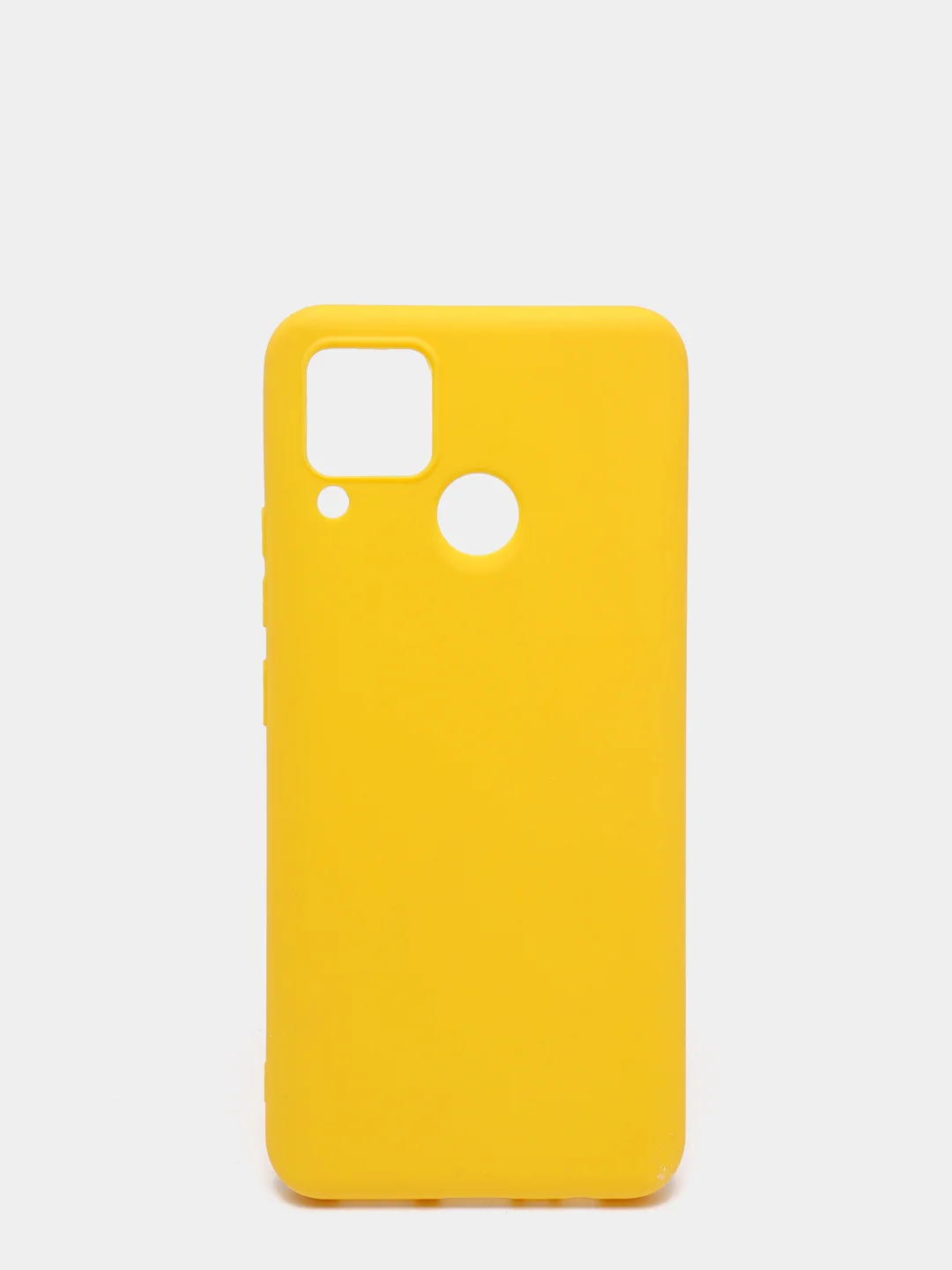Желтый чехол для Realme C15, силиконовый, матовый