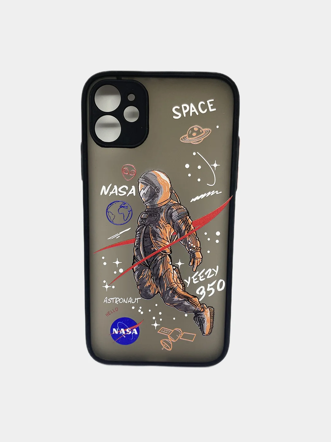Хром чехол с принтом "NASA" для iPhone 7 / 8 / SE / XR / 11 / 12 / 12 Pro