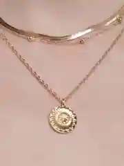 Многослойная цепочка с подвеской "Flower"