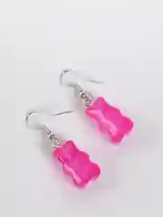 Розовый серьги "Мармеладные Мишки Гамми", женские