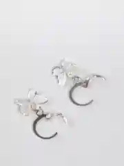 Серебряный серьги "Бабочки", лёгкие