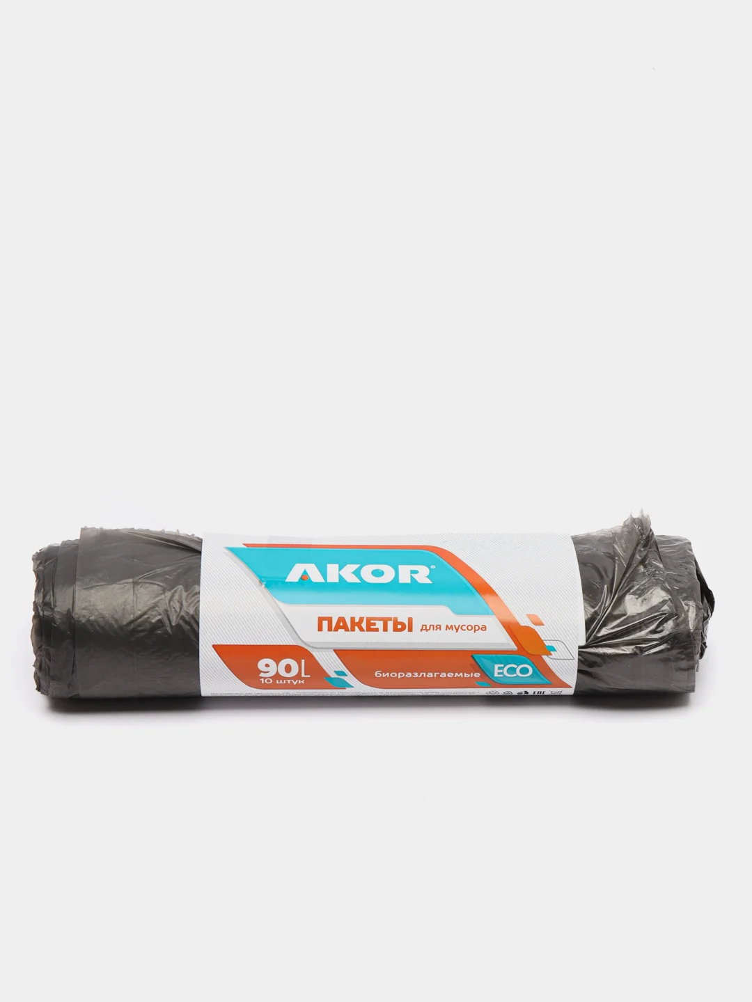 Пакеты для мусора Akor "БИО" 90л 10шт черные