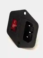 Сетевой разъем AC-014-R с выключателем с подсветкой и предохранителем