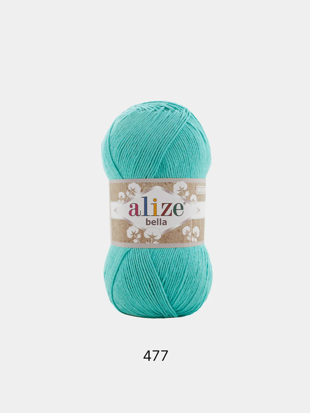 Бирюзовый пряжа Alize Bella 100% Хлопок 100 г 360 м