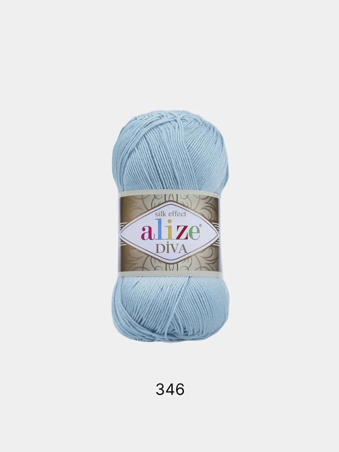Небесно-голубой пряжа Alize Diva 100% Микрофибра 100г 350м