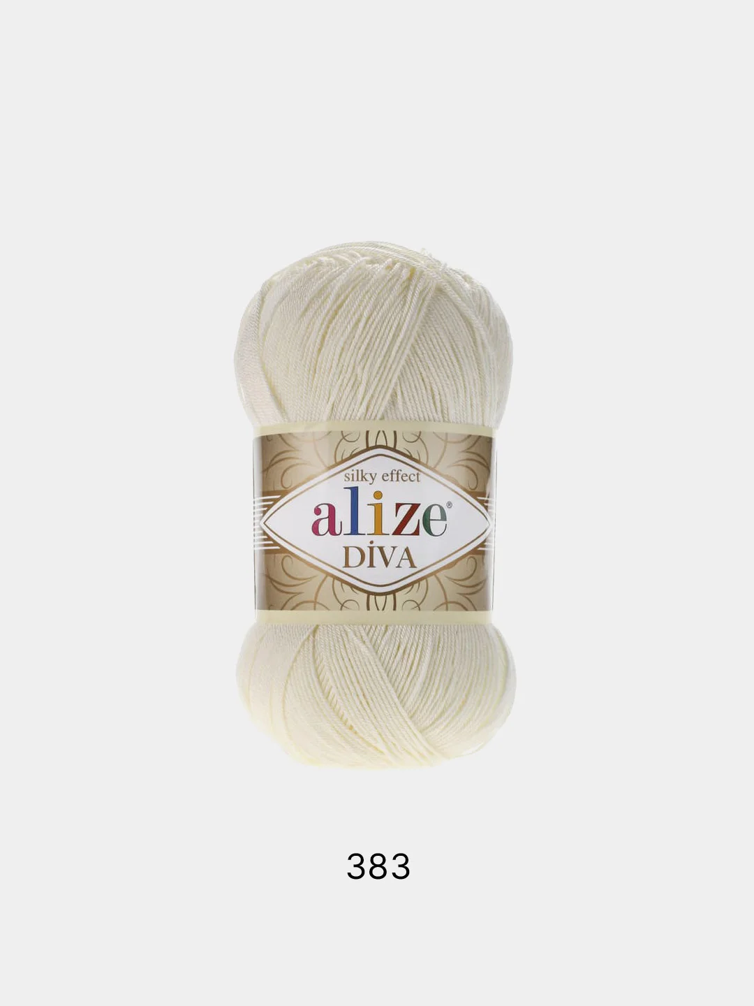 Белый пряжа Alize Diva 100% Микрофибра 100г 350м