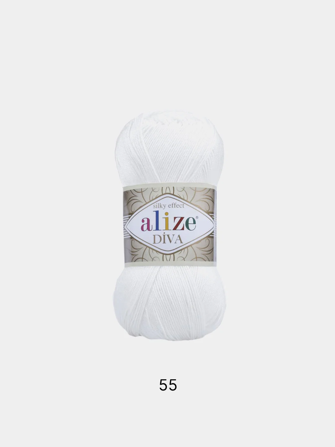 Слоновая кость пряжа Alize Diva 100% Микрофибра 100г 350м