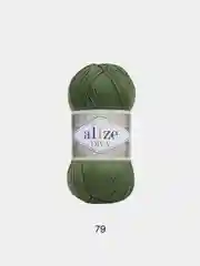 Зеленый пряжа Alize Diva 100% Микрофибра 100г 350м
