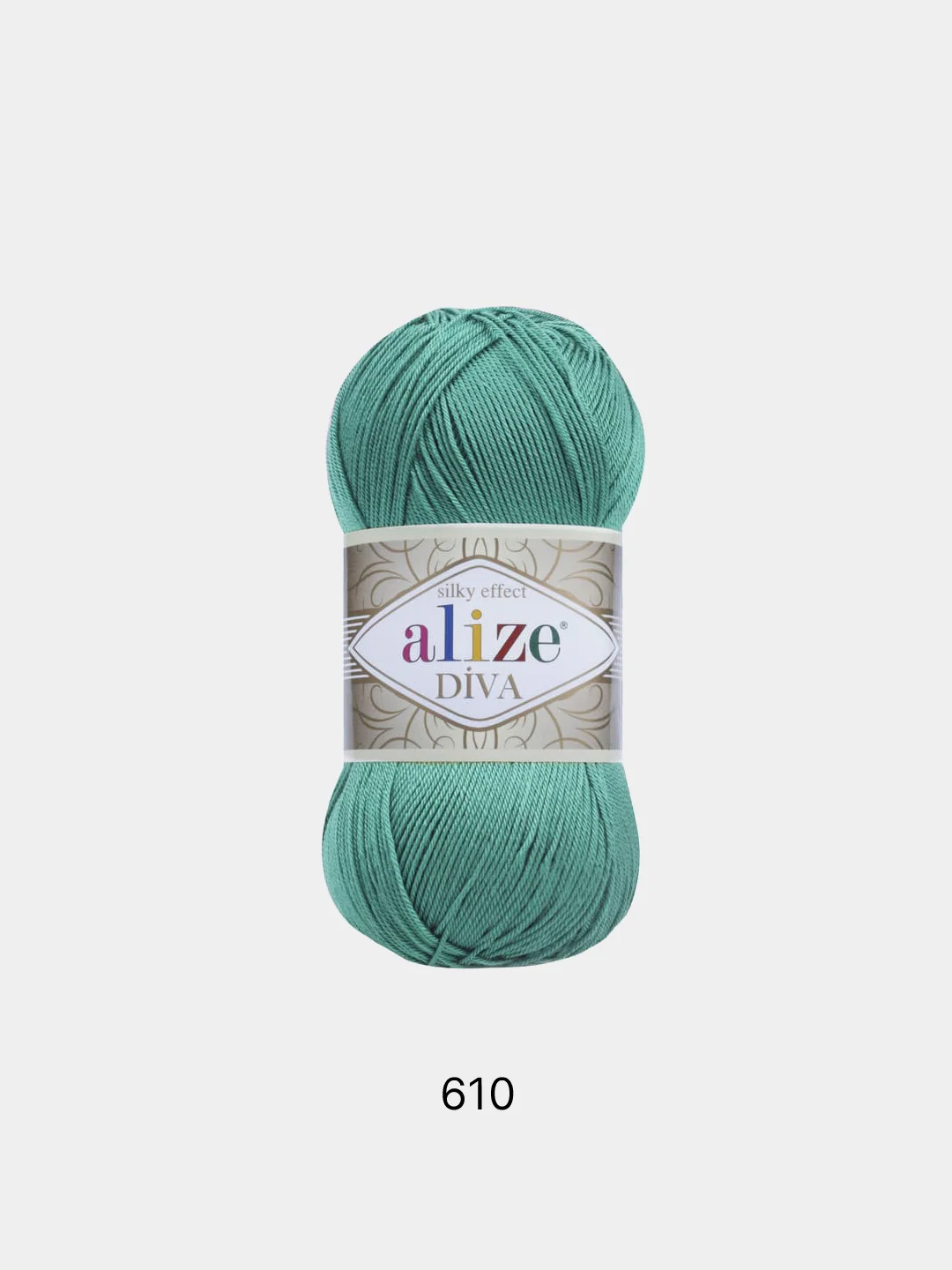 Тёмно-бирюзовый пряжа Alize Diva 100% Микрофибра 100г 350м