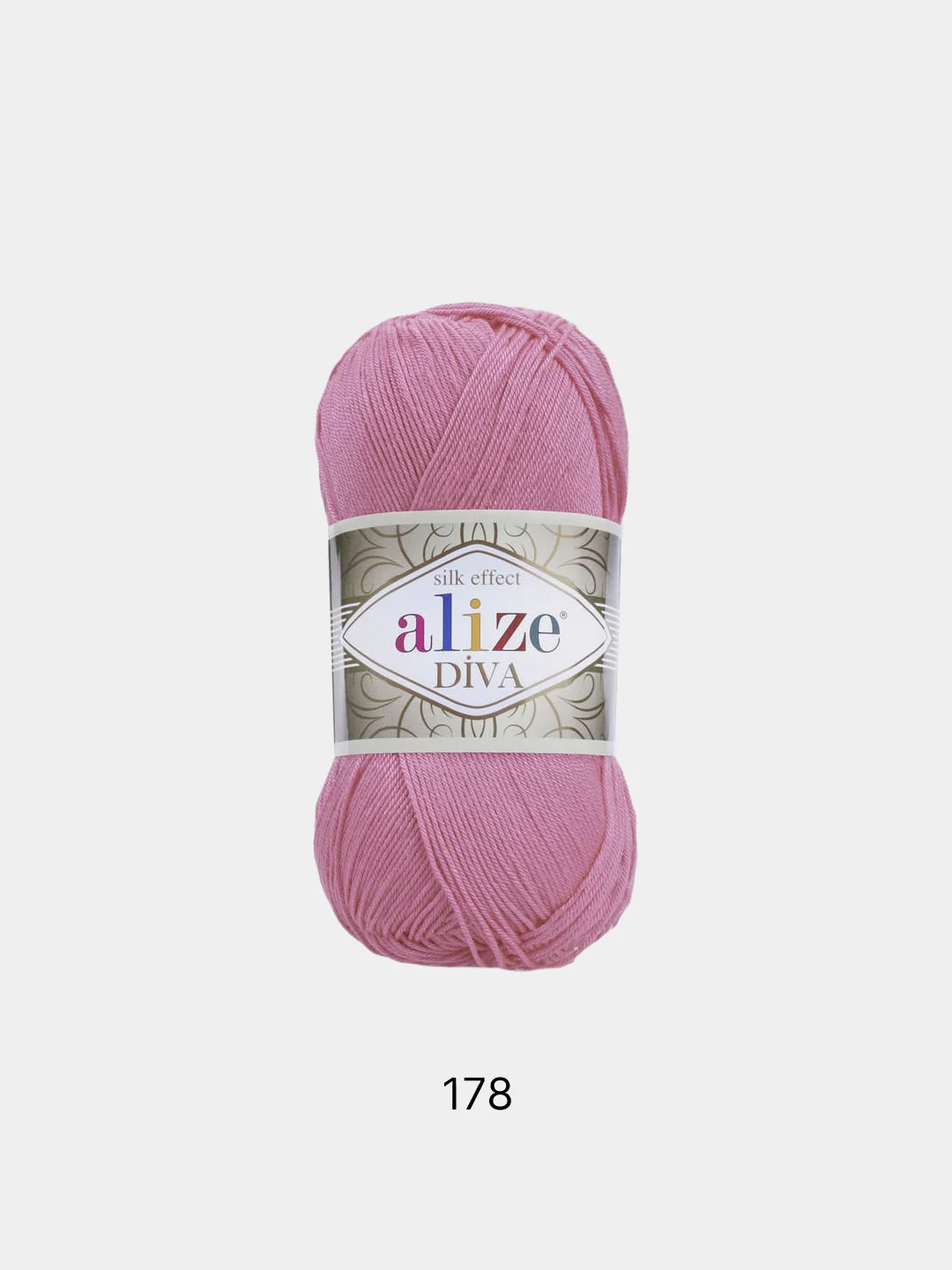 Фуксия пряжа Alize Diva 100% Микрофибра 100г 350м
