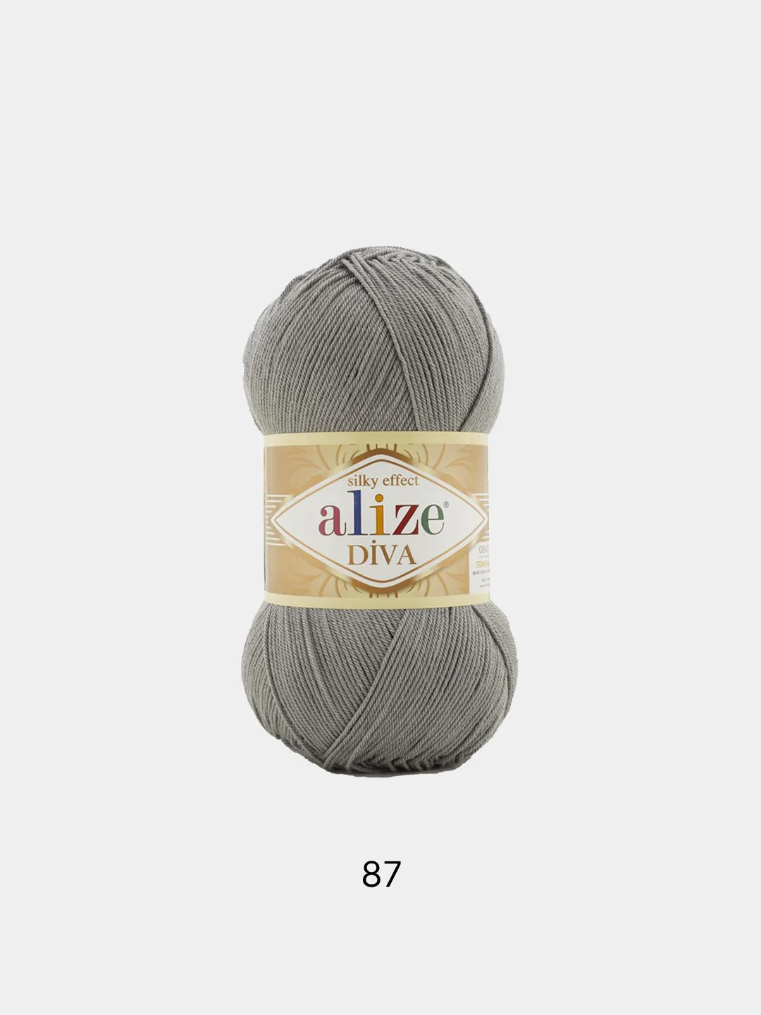Угольный пряжа Alize Diva 100% Микрофибра 100г 350м