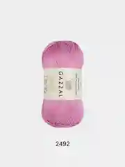 Розовый пряжа Gazzal Giza 100% Мерсеризованный хлопок 50г 125м