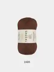 Шоколадный пряжа Gazzal Giza 100% Мерсеризованный хлопок 50г 125м