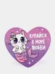 Аметистовый открытка валентинка, 7,1 x 6,1 см, 2 штуки, 4 варианта