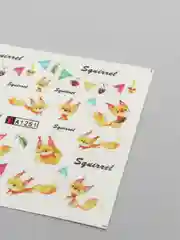 Коралловый наклейки для дизайна ногтей "Животные", слайдеры