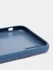 Темно-синий чехол iPhone Xs Max пластиковый+силиконовый в сетку