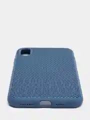 Темно-синий чехол iPhone Xs Max пластиковый+силиконовый в сетку