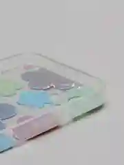 Темно-синий чехол Apple iPhone 12, 12 Pro, 12 Mini прозрачный с рисунком и блестками